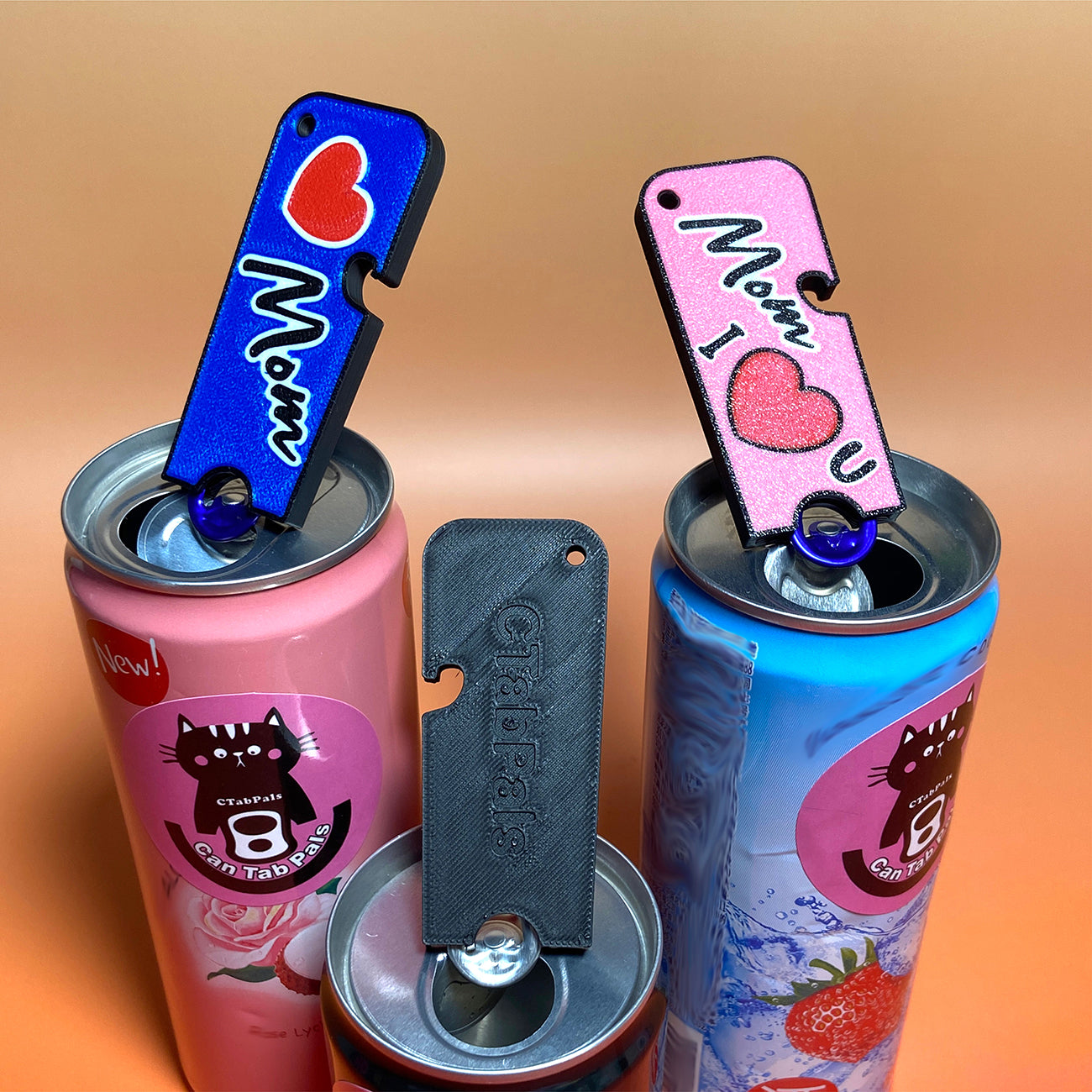 CTabPals Food Soda Can Tab Opener Keychain Help for Long nails,Sore Hands,Arthritis