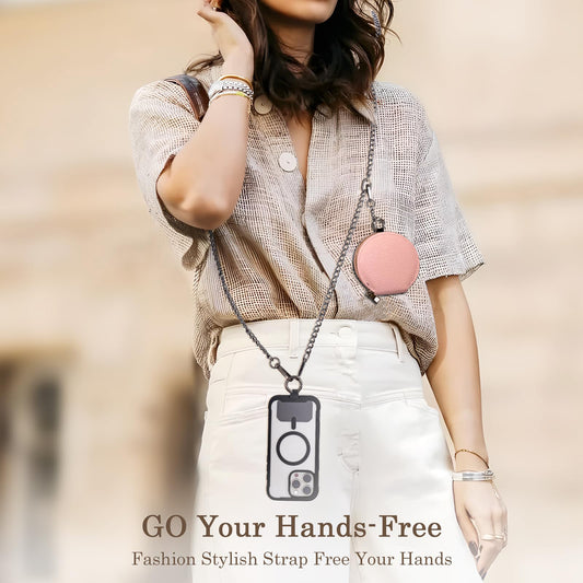 CTabPals clip and go chain phone strap with wallet crossbody-stylish
