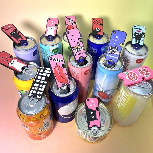 CTABPALS 2 in 1 Soda Can Opener Pop Can Tab Opener Keychain Help for Long Nails,Sore Hands,Arthritis