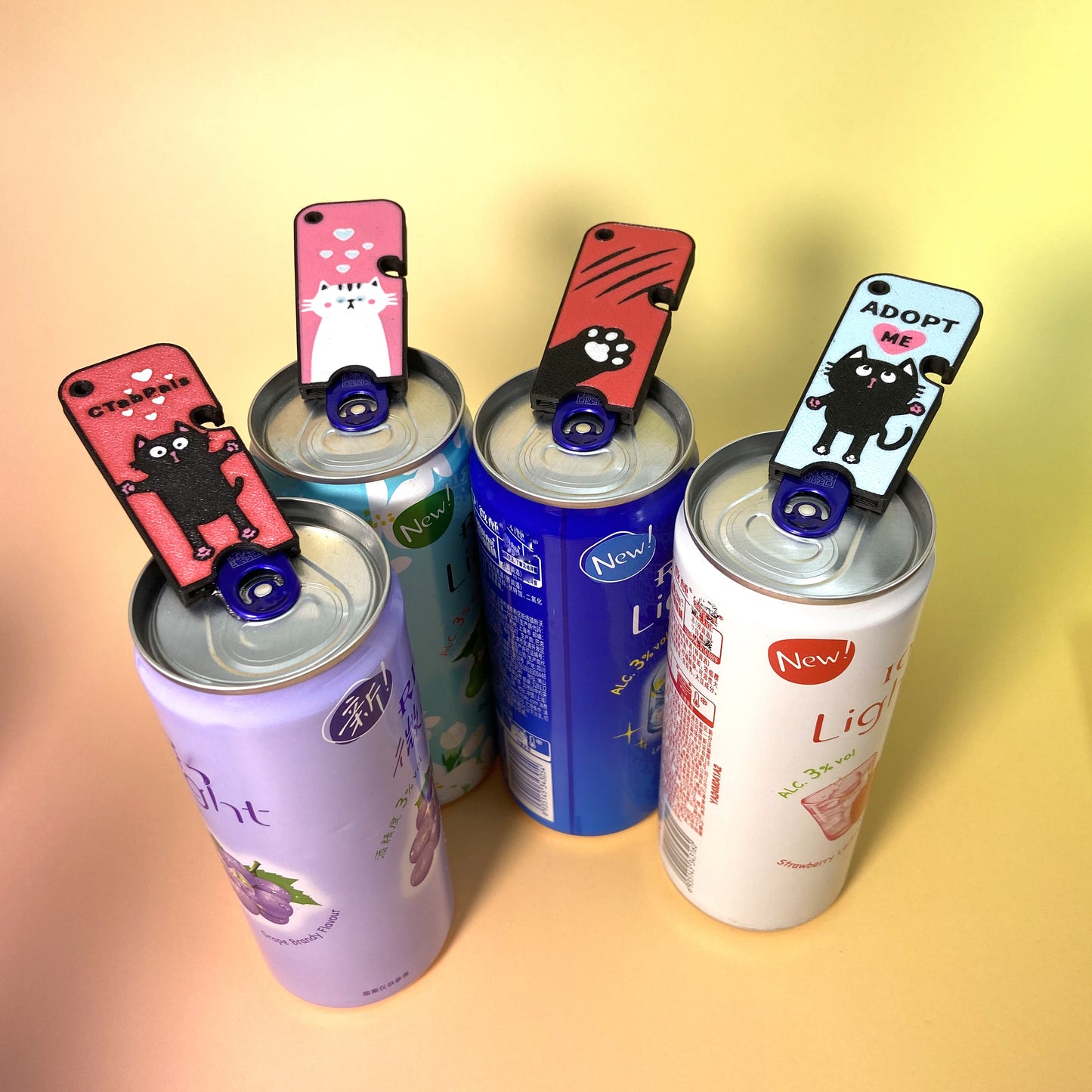CTABPALS 2 in 1 Soda Can Opener Pop Can Tab Opener Keychain Help for Long Nails,Sore Hands,Arthritis